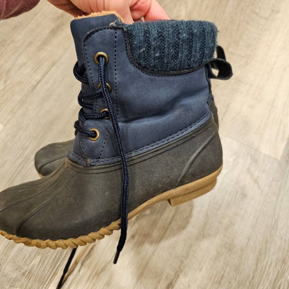 Kids Boots Toddler 13 Navy Blue Waterproof - Picture 5 of 6